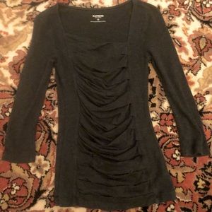 Express Front Ribbed and Diagonal Top